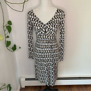 Boden Geometric Jersey Dress Size 2R